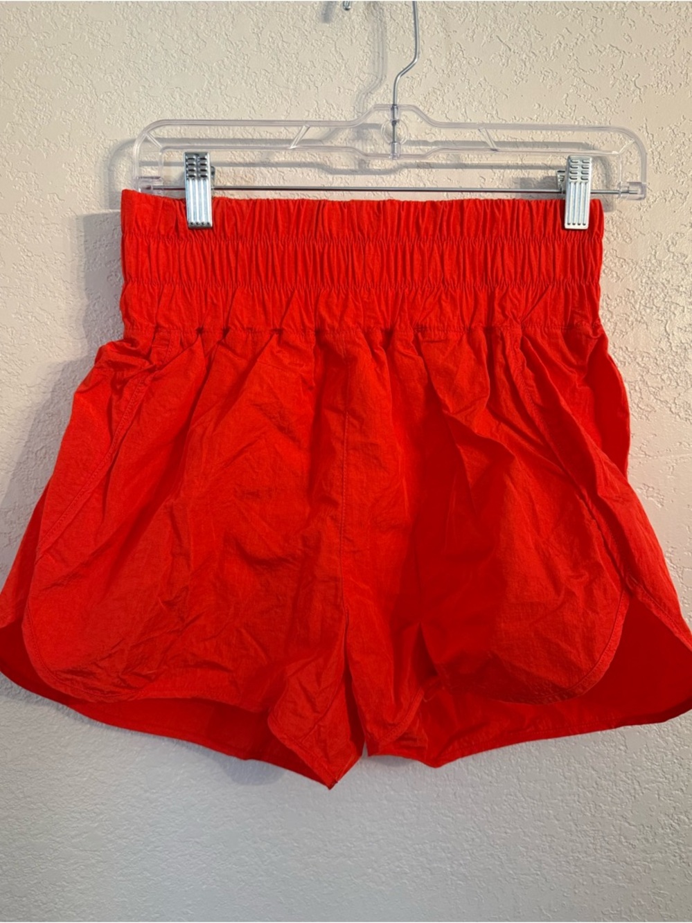 Halara Orange Nylon Shorts Small NWOT High Waisted Athletic Lounge